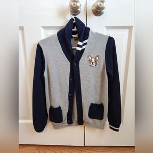 Janie and Jack boys size 10 varsity shawl collar sweater